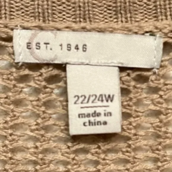 EST. 1946 Womens Crochet Shrug, Plus Size 22/24W - Picture 2 of 7